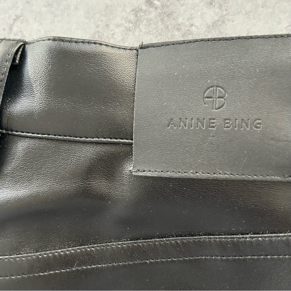 ANINE BING Sonya Faux Leather Pants, Black 25 US 2 FR 34 - Picture 10 of 12